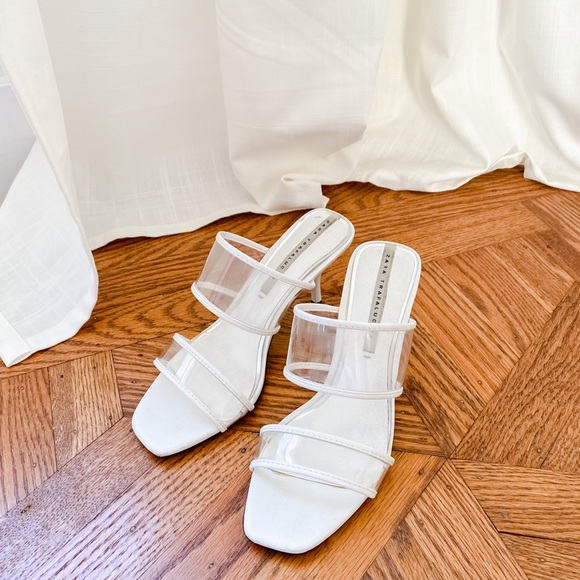 zara clear strap sandals